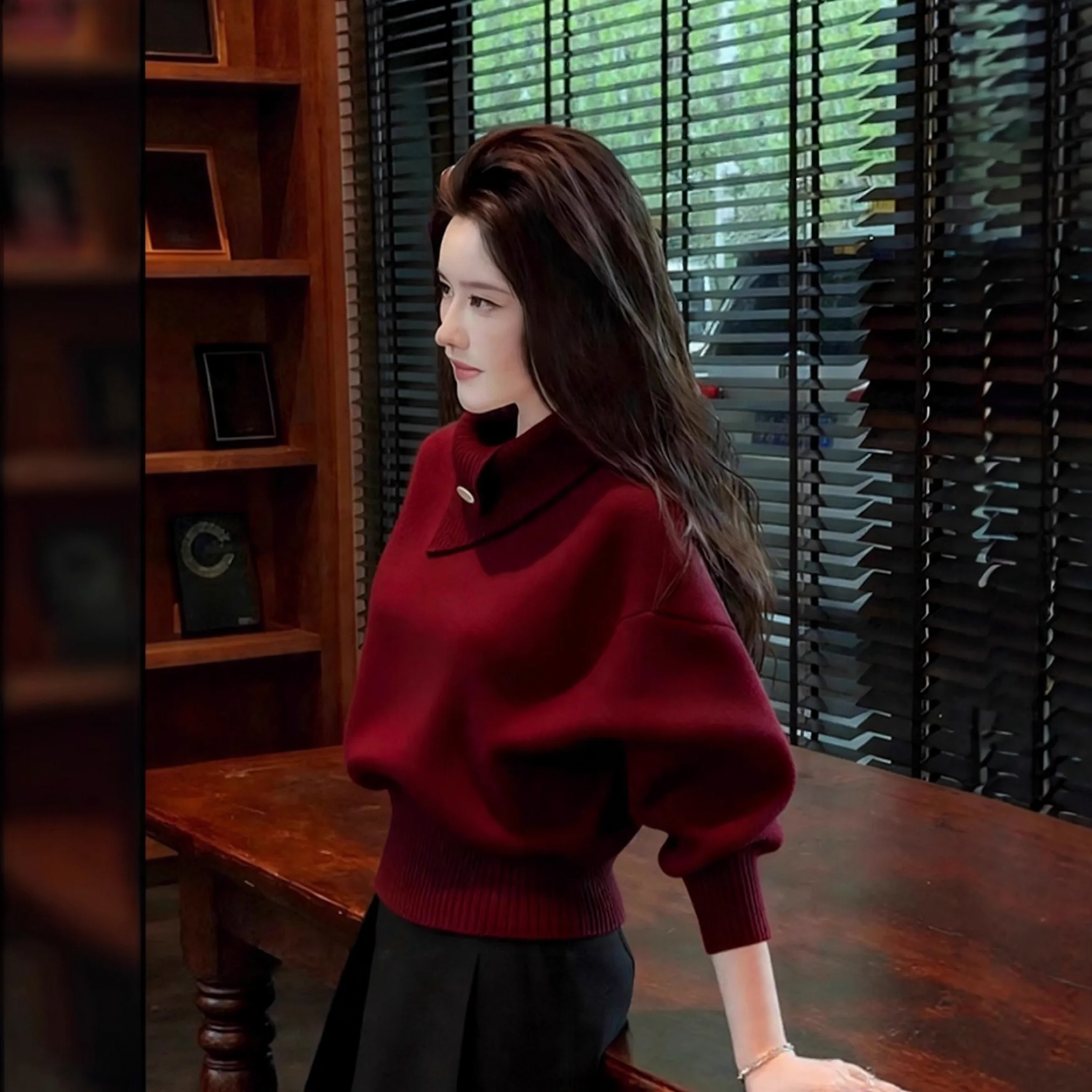Women's Turtleneck Sweater — View 3