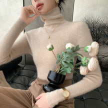 Women's Wool Turtleneck Sweater — View 4