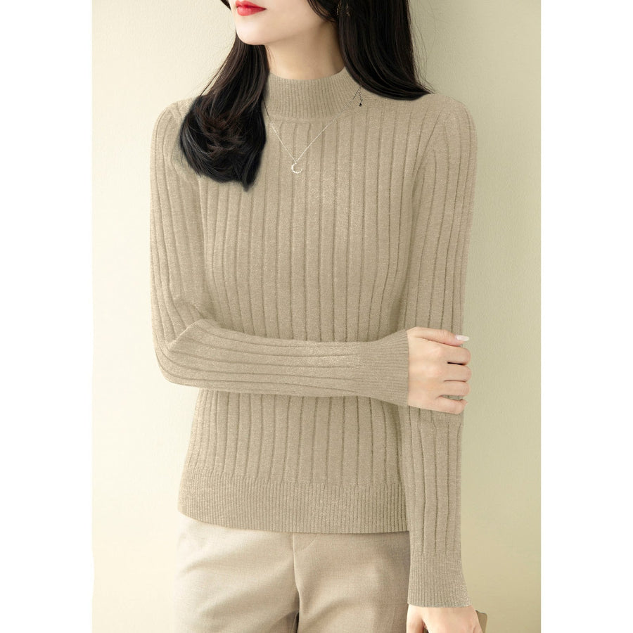 Women's Fitted Mock Neck Sweater — View 2