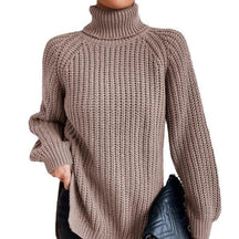 Women's Raglan Sleeve Mock Neck Sweater — View 4