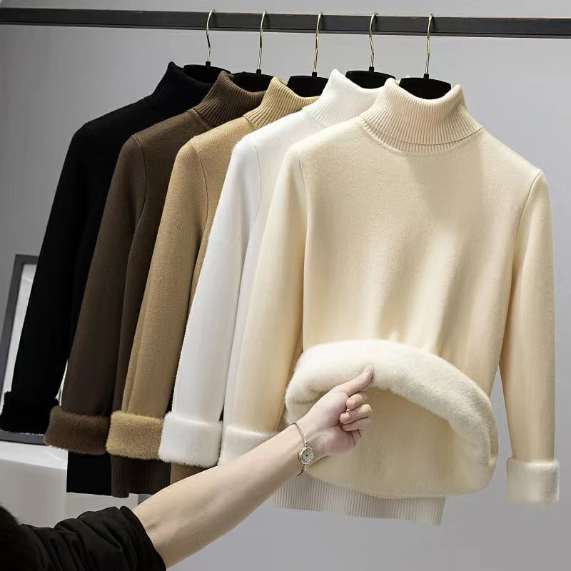 Women's Geometric Turtleneck Sweater — View 1