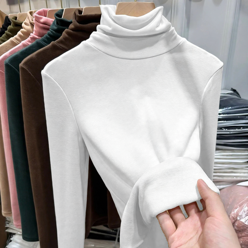 Women's Long Sleeve Mock Neck Top — View 1