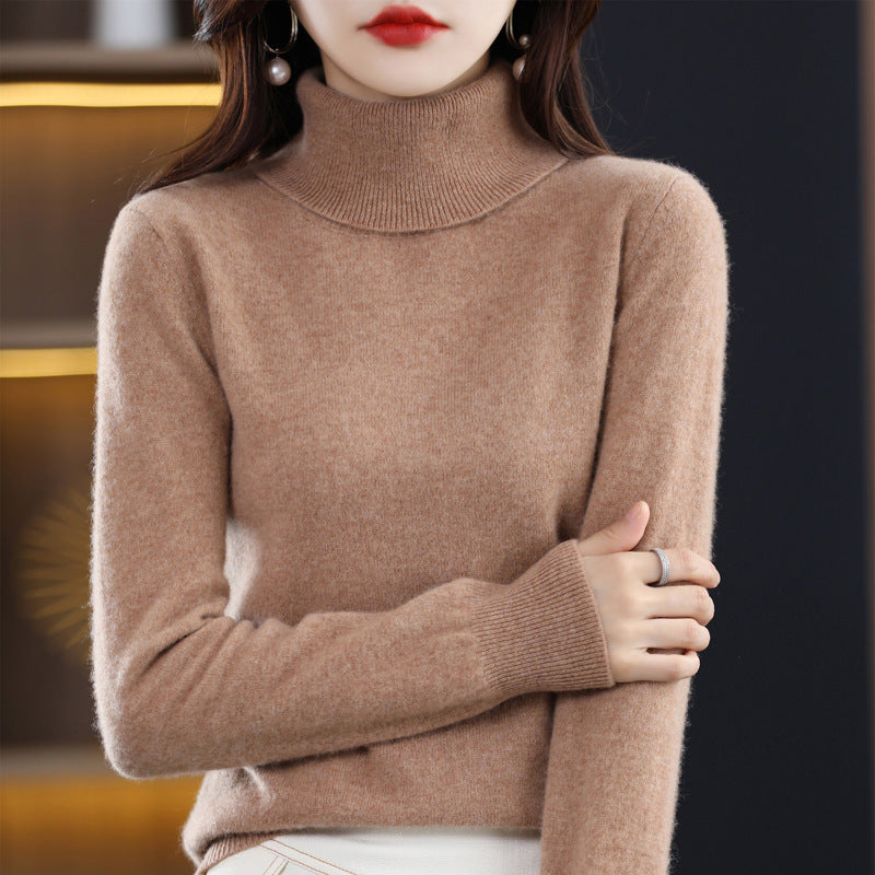 Women's Relaxed Fit Turtleneck Sweater — View 5