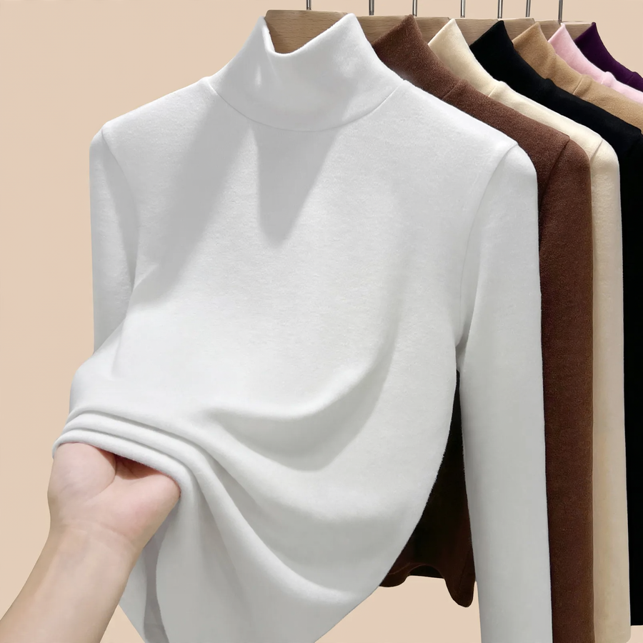 Women's Long Sleeve Mock Neck Top — View 1