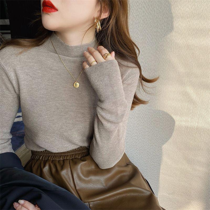 Women's Fitted Mock Neck Sweater — View 5