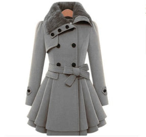 Women's Wool Fitted Double Breasted Coat — View 2