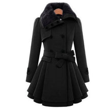 Women's Wool Fitted Double Breasted Coat — View 3