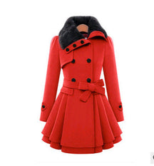 Women's Wool Fitted Double Breasted Coat — View 1