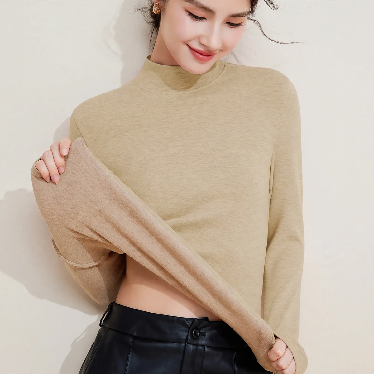 Women's Mock Neck Top — View 4