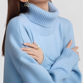 Women's Oversized Plus Size Turtleneck Sweater — View 1