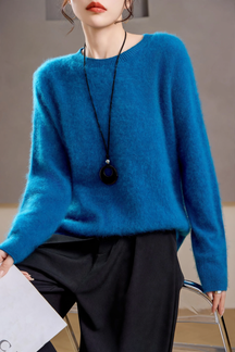 Women's Cashmere Blend V Neck Sweater — View 3