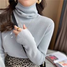 Women's Fitted Mock Neck Sweater — View 9
