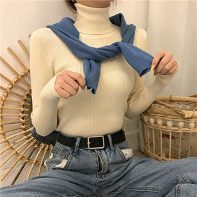 Women's Fitted Turtleneck Sweater — View 8