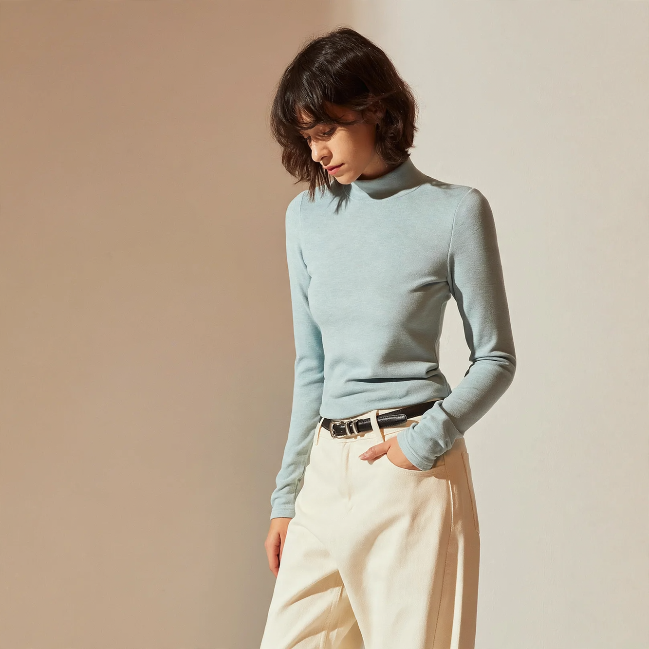 Women's Mock Neck Top — View 1