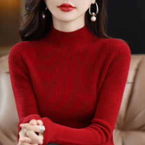 Women's Cashmere Mock Neck Sweater — View 12