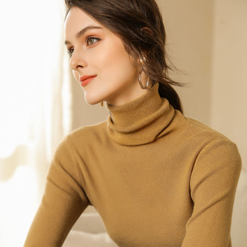 Women's Fitted Turtleneck Sweater — View 6