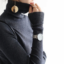 Women's Fitted Turtleneck Sweater — View 4