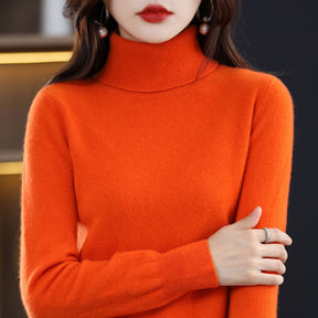 Women's Wool Fine Knit Sweater — View 10