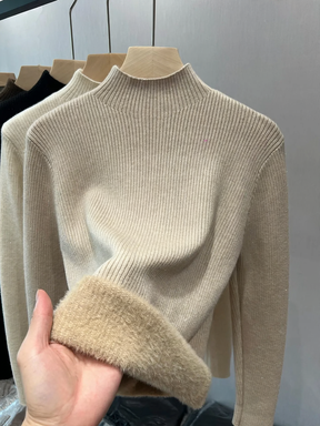 Women's Ribbed Mock Neck Sweater — View 6