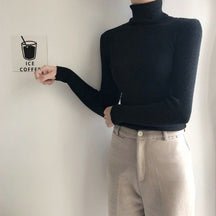 Women's Fitted Turtleneck Sweater — View 5