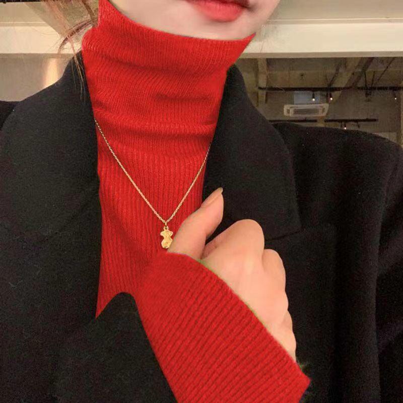 Women's Fitted Turtleneck Sweater — View 7