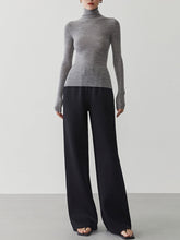 Women's Cashmere Mock Neck Sweater — View 9