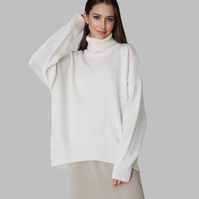 Women's Relaxed Fit Turtleneck Sweater — View 10