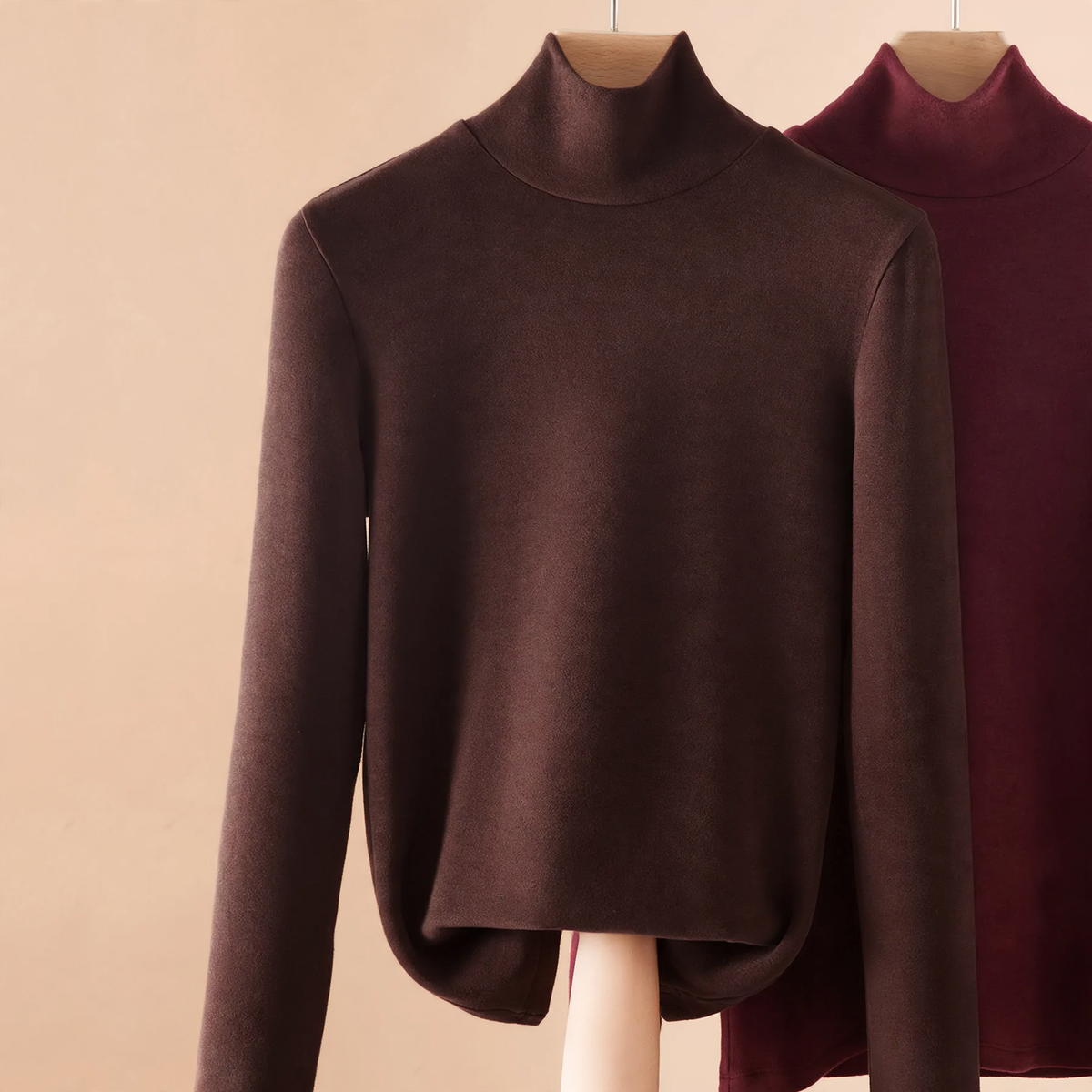 Women's Long Sleeve Mock Neck Top — View 4
