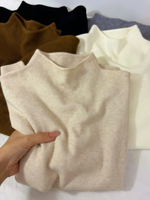 Women's Mock Neck Sweater — View 8