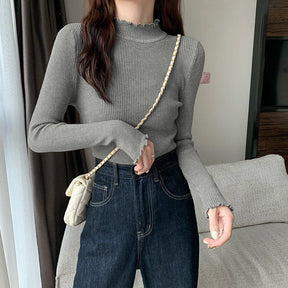 Women's Mock Neck Sweater — View 8