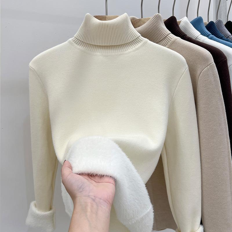 Women's Long Sleeve Turtleneck Sweater — View 2