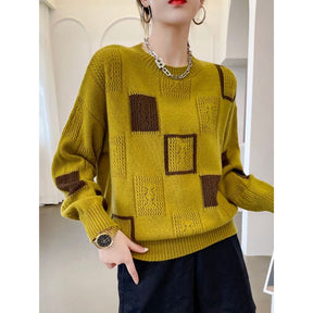 Women's Plaid Crewneck Sweater — View 5