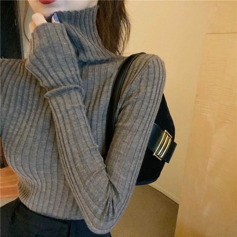 Women's Chunky Knit Mock Neck Sweater — View 1