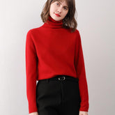Women's Wool Mock Neck Sweater — View 11