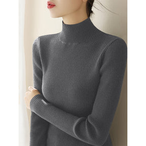 Women's Fitted Mock Neck Sweater — View 1