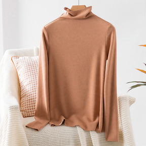 Women's Cashmere Blend Turtleneck Sweater — View 4