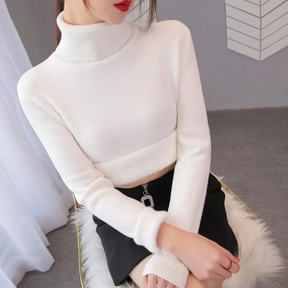 Women's Geometric Turtleneck Sweater — View 6
