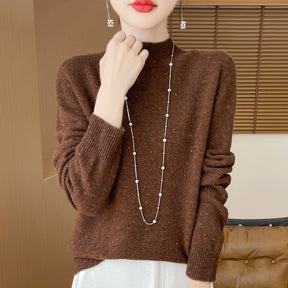 Women's Wool Mock Neck Sweater — View 9