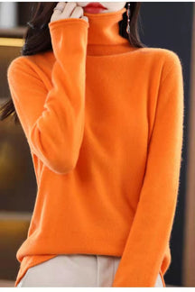 Women's Wool Turtleneck Sweater — View 4