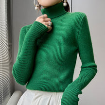 Women's Fitted Turtleneck Sweater — View 5