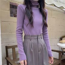 Women's Fitted Turtleneck Sweater — View 3