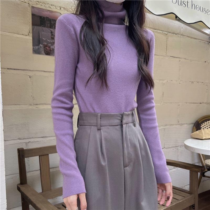 Women's Fitted Turtleneck Sweater — View 3