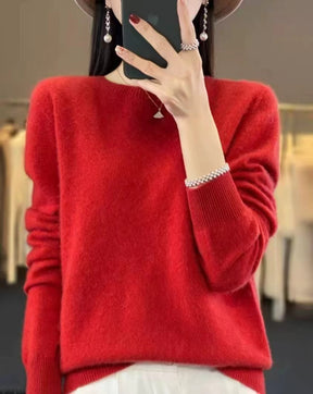 Women's Wool Relaxed Fit Crewneck Sweater — View 2