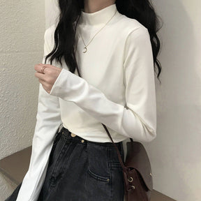 Women's Long Sleeve Mock Neck Top — View 8