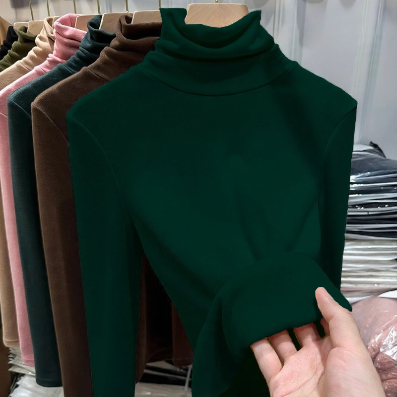 Women's Long Sleeve Mock Neck Top — View 7