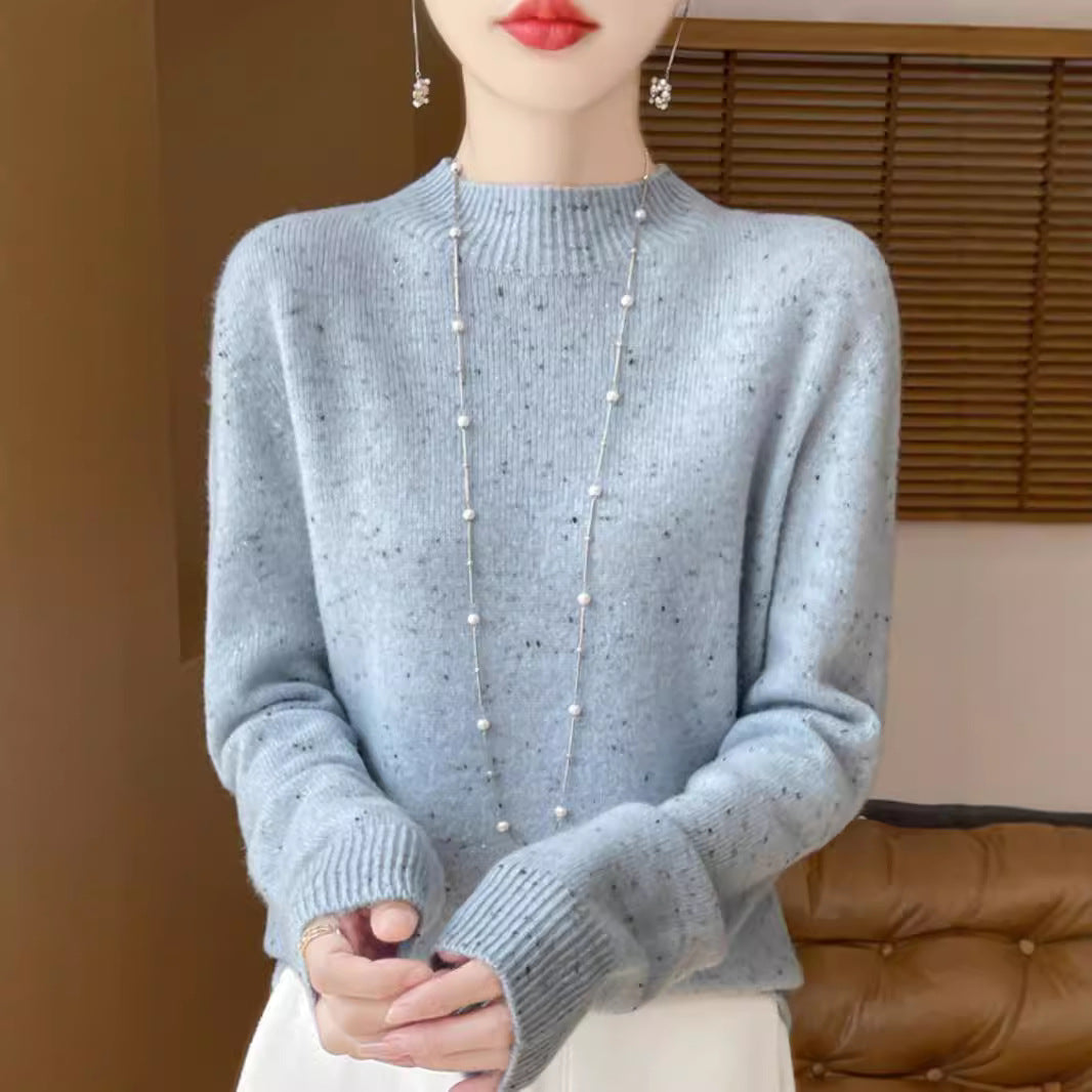 Women's Wool Mock Neck Sweater — View 3