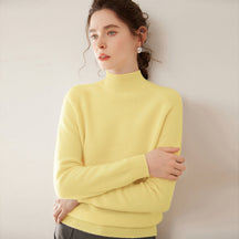 Women's Cashmere Mock Neck Sweater — View 5
