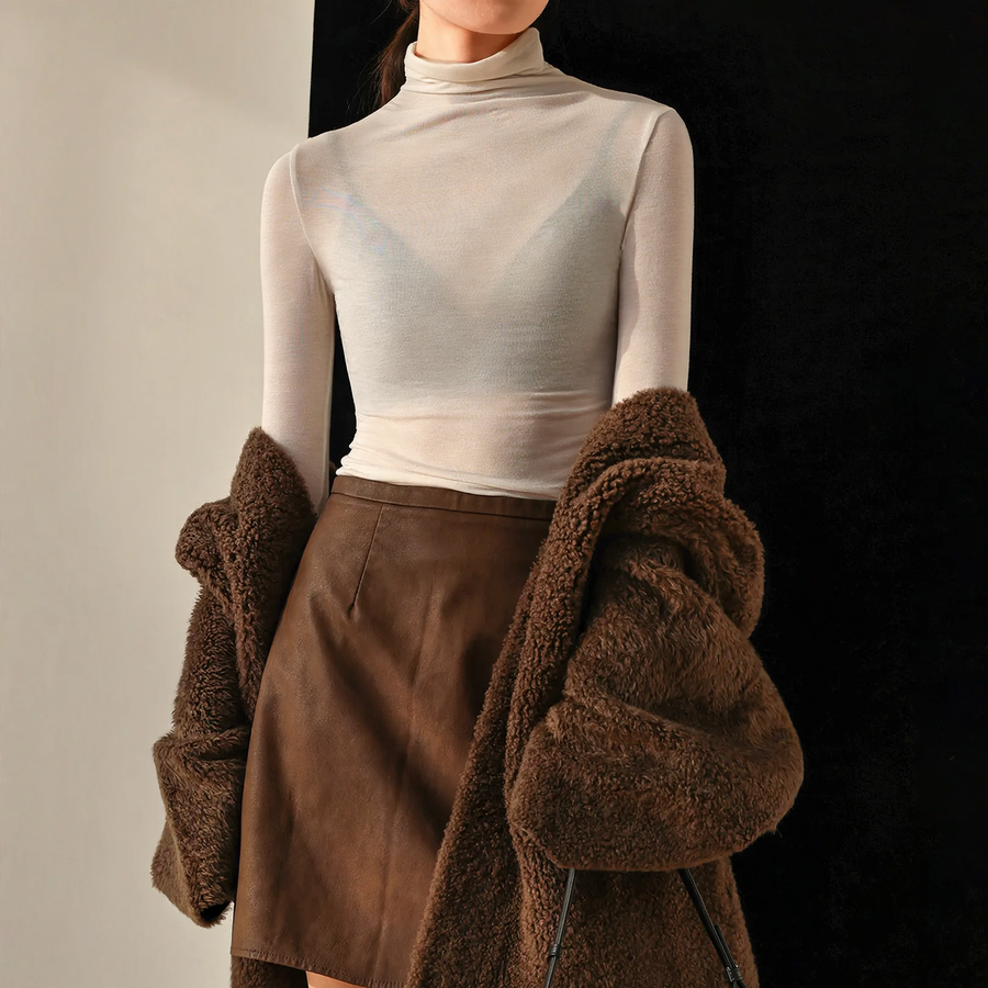 Women's Cashmere Turtleneck Sweater — View 1