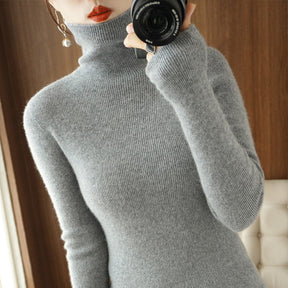 Women's Fitted Mock Neck Sweater — View 7
