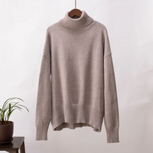 Women's Relaxed Fit Turtleneck Sweater — View 2